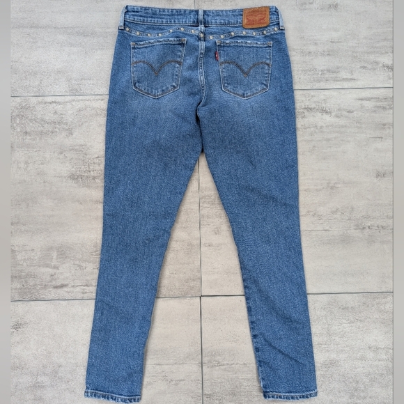 Levi's 711 Silver Stud Ankle Skinny Jeans Women's Size 28 - Picture 6 of 10